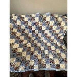 Multi-Color Mix Material Handmade Patchwork Throw Blanket